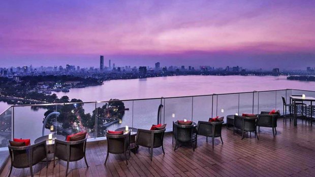 The Pan Pacific is a prime spot to watch the sun set over Hanoi.