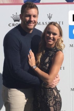 Caroline Wozniacki and her fiance David Lee at the IMG Tennis Party.