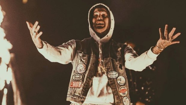 U.S. hip-hop artist Yelawolf was the headline act at the forum on Sunday night. 