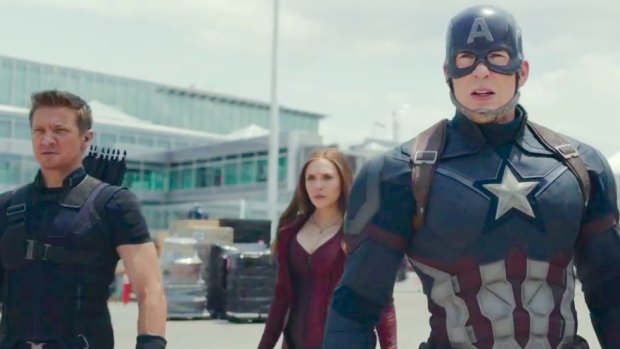 Still from the trailer for <i>Captain America: Civil War</i>.