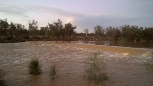 The part of the Murchison River where a man has gone missing. 