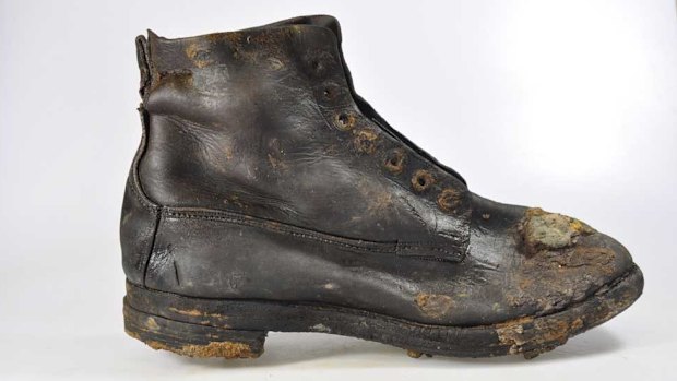 A boot found at Fromelles.