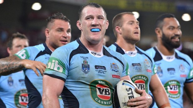 Paul Gallen smiles after leading the Blues to victory in Origin I last year.