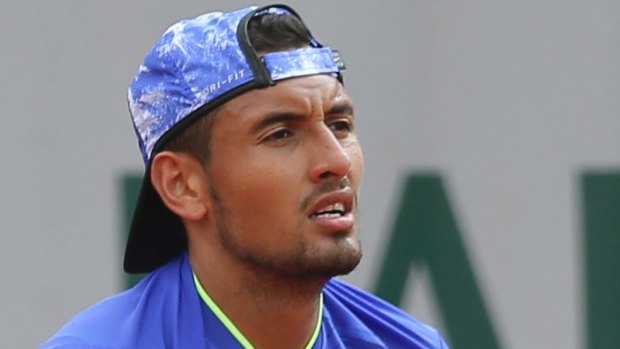 Backing out: Nick Kyrgios has mostly lost sight of the backwards cap.