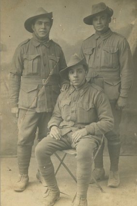 Murray and George Watego with their brother-in-law.