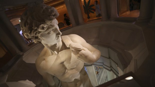A 3D re-production of Michelangelo's David is on display at the Italy's pavilion of the Dubai Expo 2020 in Dubai.
