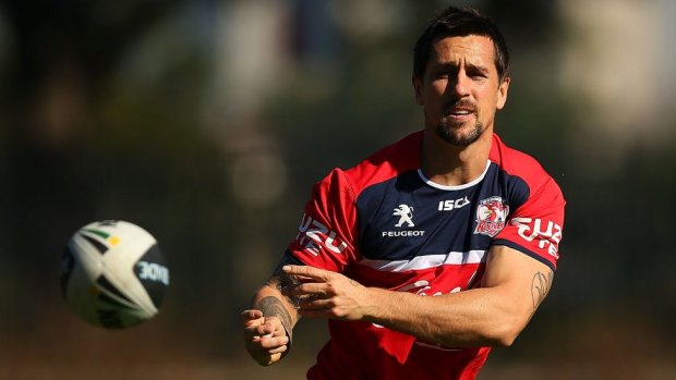 Ready for the Titans: Roosters halfback Mitchell Pearce.