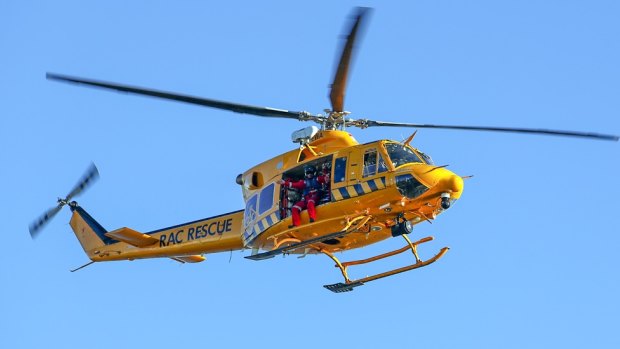 The RAC helicopter was called to assist.