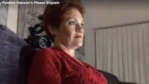 Please explain? Pauline Hanson streams video of herself watching a documentary on herself.
