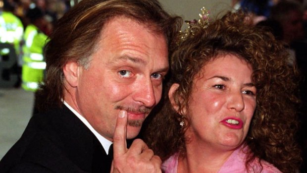 Rik Mayall with his wife Barbara in 2000.