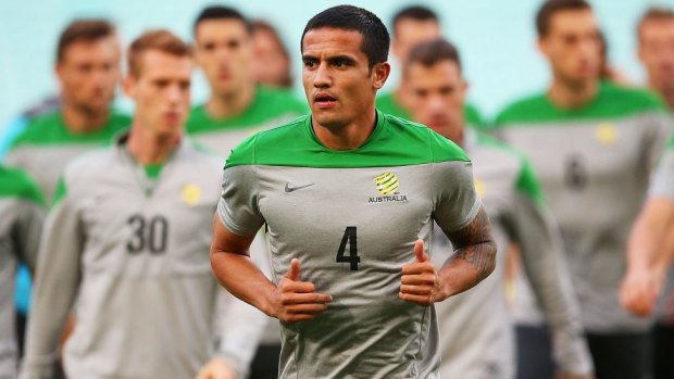 Intensity: Tim Cahill, who will captain the Socceroos against South Africa, says the spirit in the squad reminds him of the 2006 World Cup.