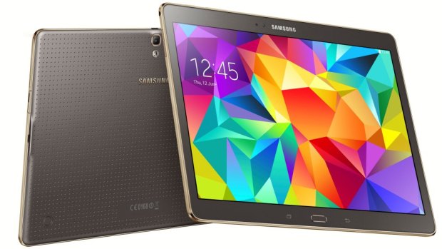 The 10.5 inch Galaxy Tab S in bronze.