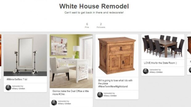 Rand Paul's sexist Hilary Clinton Pinterest included the board 'White House Remodel'.