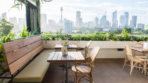 Diners at The Butler can enjoy city views from the terrace 