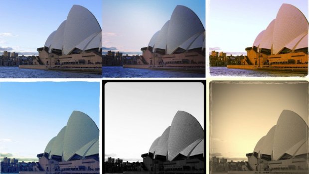 Warm filters, such as the one used in the top row on the right, increase engagement.