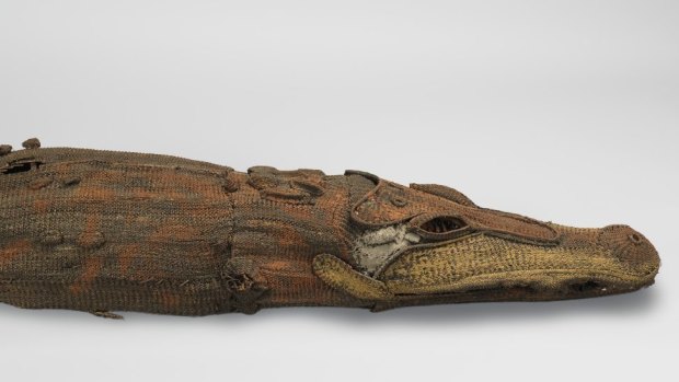 Life size cane carving crocodile from War Museum Collection. 