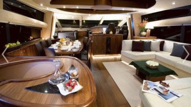 Inside the Gazals' luxury yacht Octavia, which hosted Chris Hartcher.