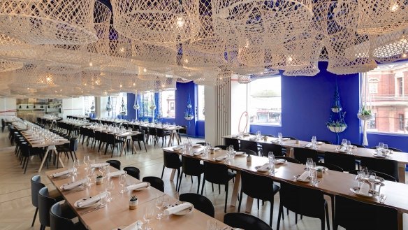 Inside the Hellenic Republic restaurant in Kew.