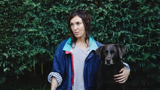 Musician and author Holly Throsby and her dog Jones