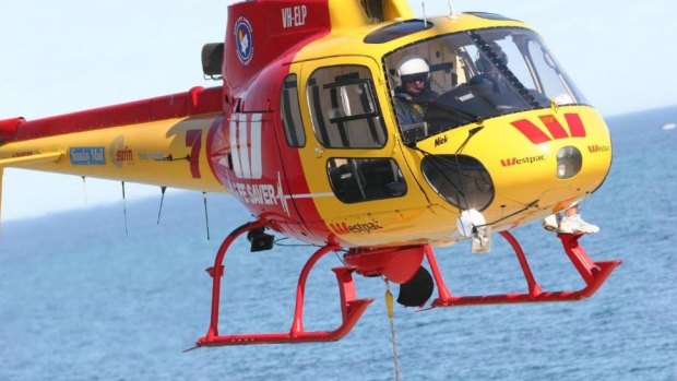 Two girls were rescued by a Westpac rescue chopper on North Stradbroke.