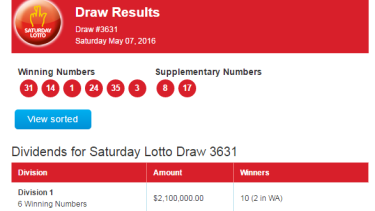 lotto mother's day draw