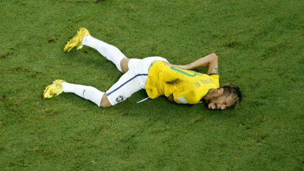 Neymar screamed "I can't feel my legs" after the challenge.