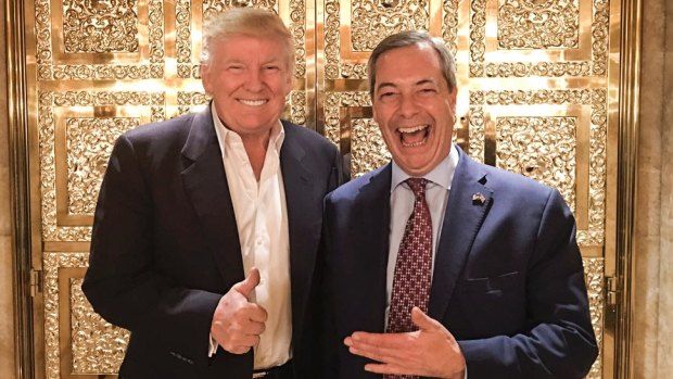 Former UKIP leader Nigel Farage visited Donald Trump in New York after the 2016 election.