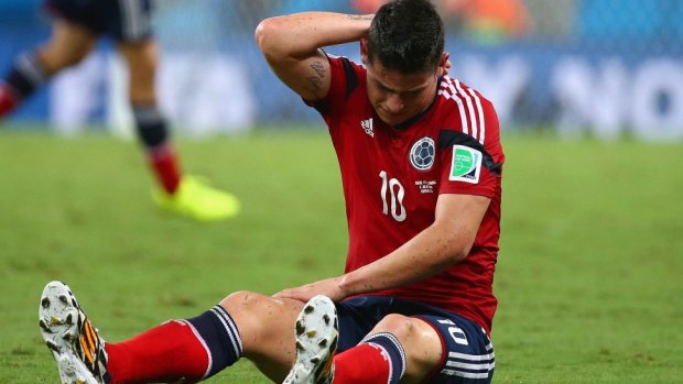 James Rodriguez: the Colombian star was given some rough treatment.