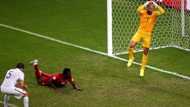 Late drama: Silvestre Varela of Portugal scores his team's second goal.