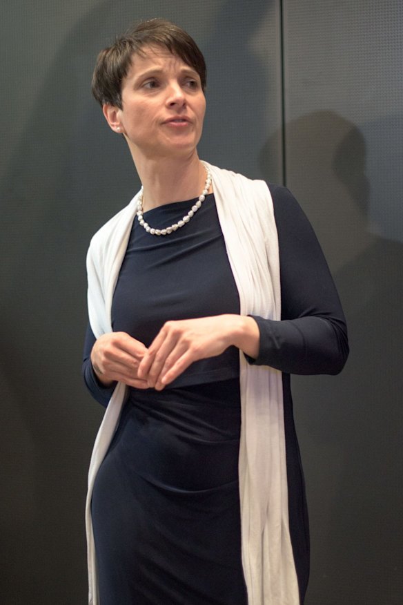 Frauke Petry, head of the far-right Alternative fur Deutschland (AfD) political party, which is expected to do well in the upcoming elections.