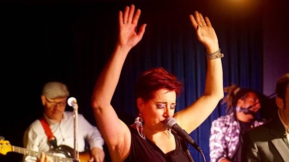 Nina Ferro performs at a memorial show for Prince at Bennetts Lane Jazz Club on Saturday.
