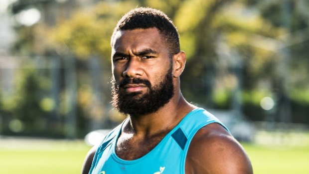 Early start: Rugby league convert Marika Koroibete scored twice for the Wallabies in his starting debut.