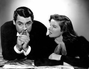 Cary Grant and Katherine Hepburn in the 1938 film Holiday.