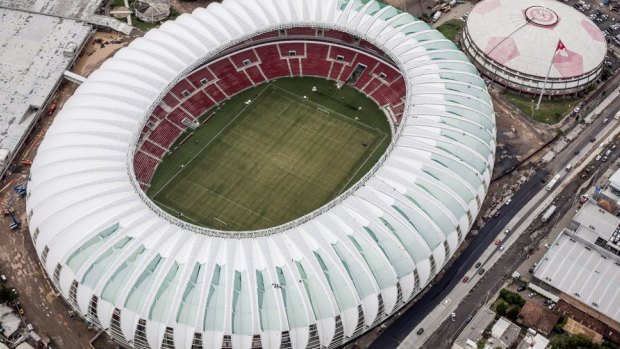 Pitch issues: the Beira Rio stadium in Porto Alegre.