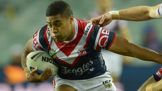 Unlucky: Michael Jennings of the Roosters was impressive but on the losing side. 