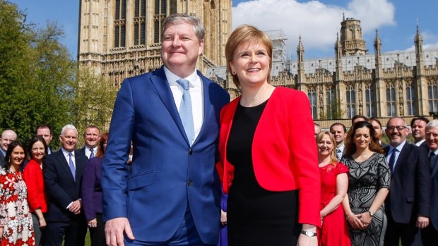 "Huge political miscalculation": Nicola Sturgeon, Scotland's First Minister, with Scottish National Party deputy leader Angus Robertson.
