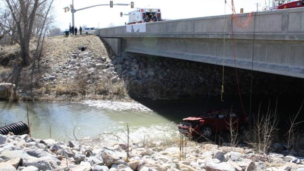Miracle: The bridge from which the car plunged into the Spanish Fork River.