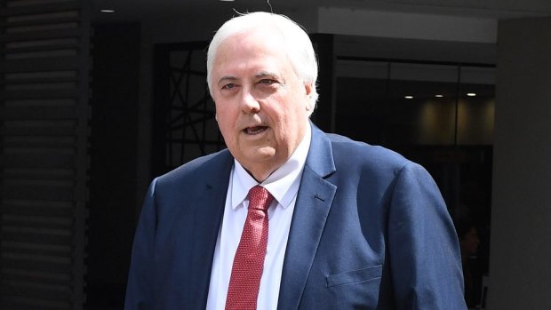 Clive Palmer arrives for a court date in February. 
