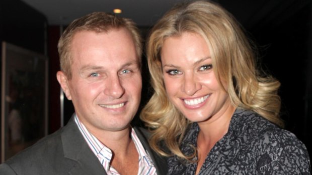 Kristy Hinze and brother Guy Hinze in 2011.