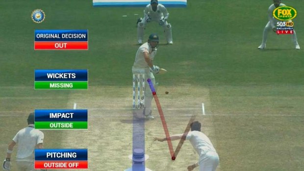 The replay shows the Shaun Marsh dismissal should have gone to DRS.