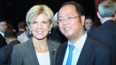 Huang Xiangmo with Foreign Minister Julie Bishop.