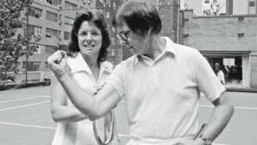 Billie Jean King and Bobby Riggs in 1973.