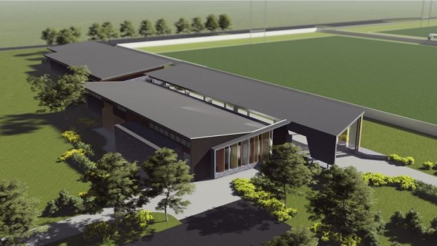 An artist impression of the Brisbane Roar's new headquarters in Logan.