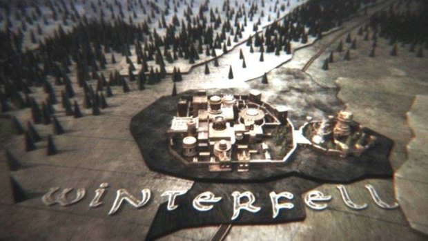 A 3D animated map opens Game of Thrones.