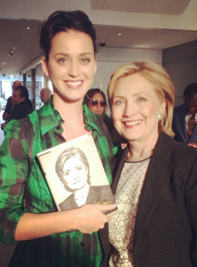 Hillary Clinton counts Katy Perry among her supporters.