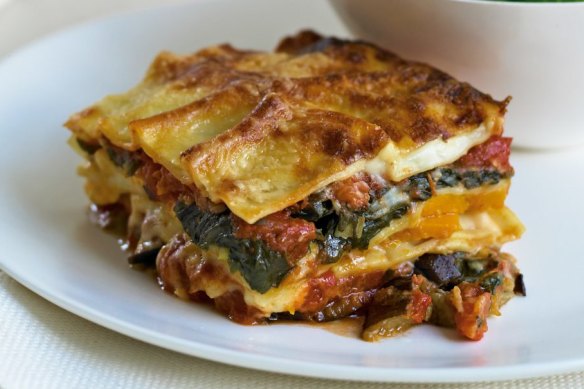 Serve this vegetable lasagne with a simple rocket salad.