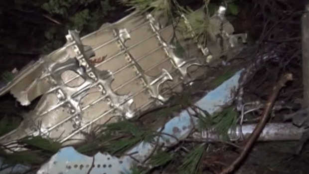 Part of the plane that was allegedly shot down over Turkish territory.