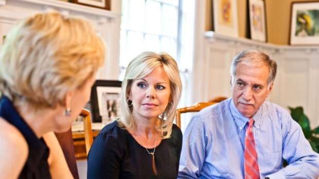 "Everyone knew how powerful Roger Ailes was": Gretchen Carlson with her lawyers Nancy Erika Smith and Martin Hyman.