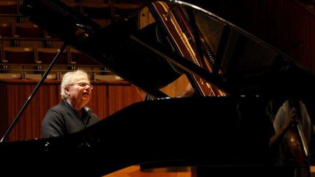 Emanuel Ax in rehearsal at the Sydney Opera House.