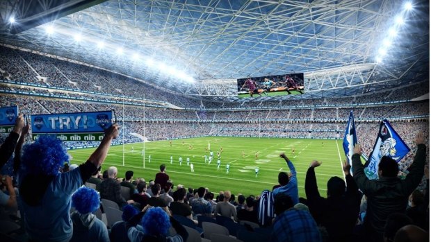 Rectangular change: An artists impression of the proposed design for ANZ Stadium.